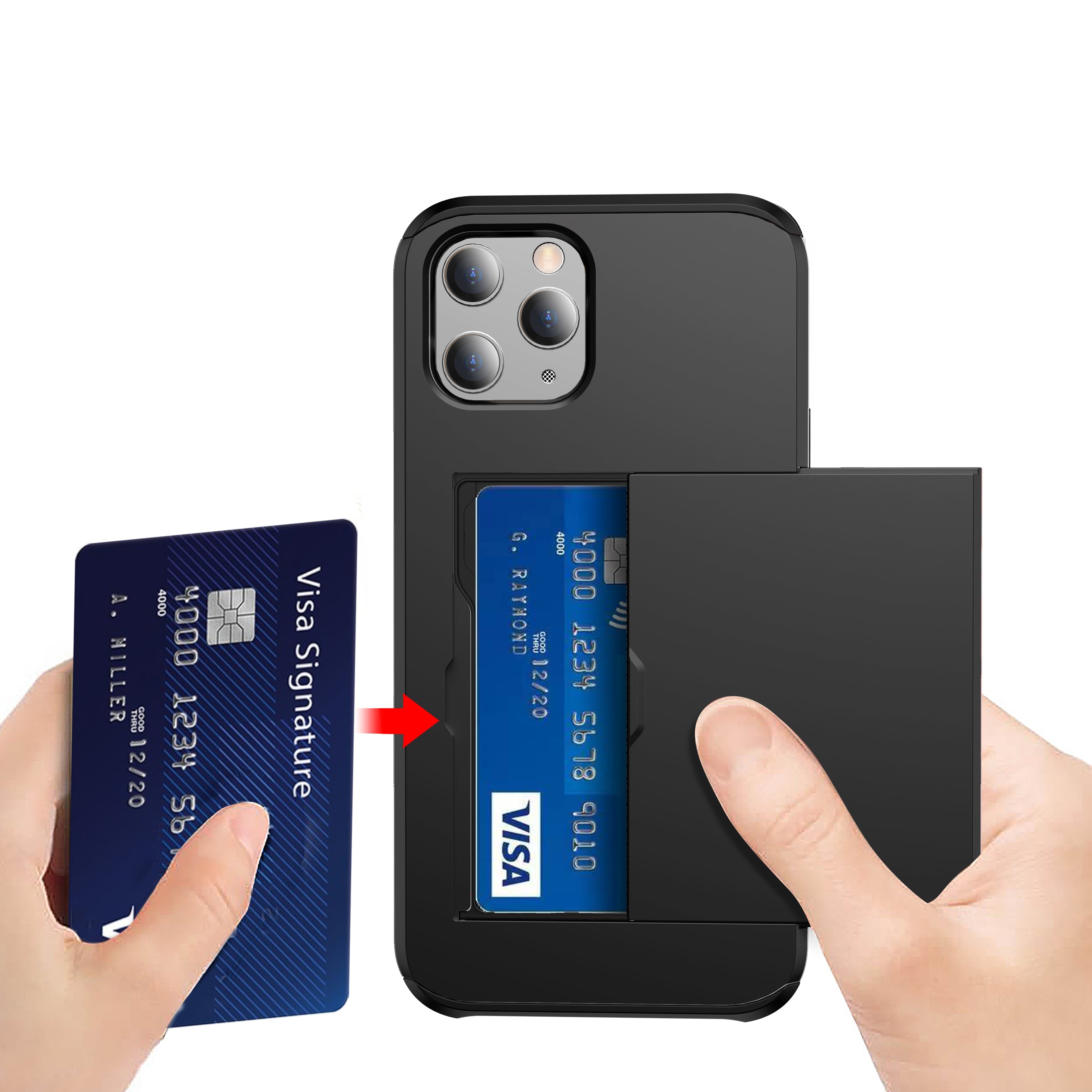Shockproof Wallet Mobile Phone Case for iPhone12/12Pro