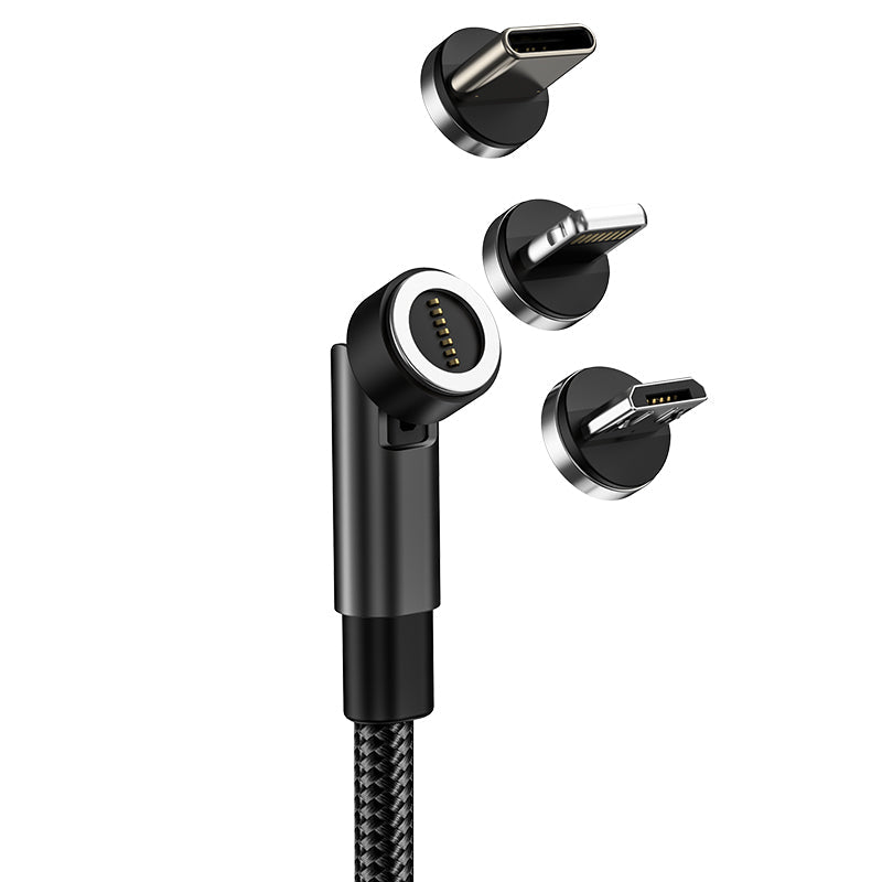Rotating Magnetic Mobile Phone Charger Cable 1M, 2M USB to Micro Lightning Type-C