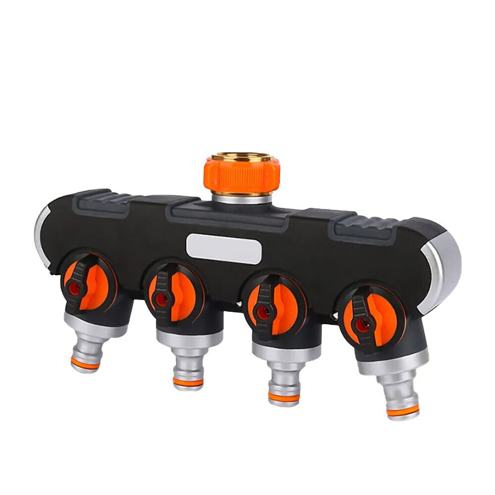 1/2" 3/4" 4 Way Garden Tap Connectors Garden Hose Pipe Splitter