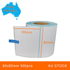 10 Rolls 80x60mm 500pcs High Quality Direct Thermal Labels