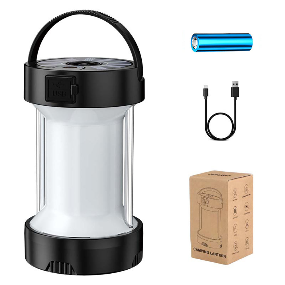 Solar Camping Light  USB Rechargeable Lamp Powerful Flashlight Tent Equipment Supplies Outdoor Portable Light