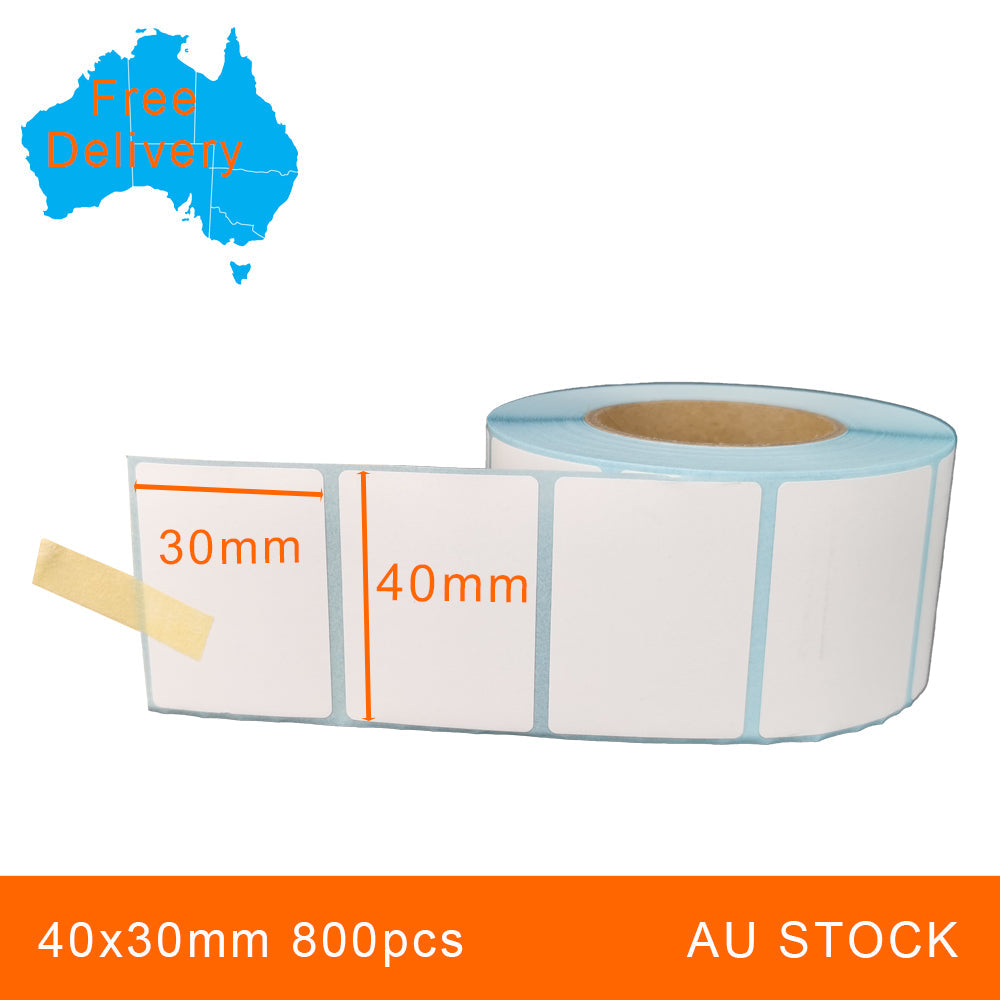 100 Rolls 40x30mm 800pcs High Quality Direct Thermal Labels