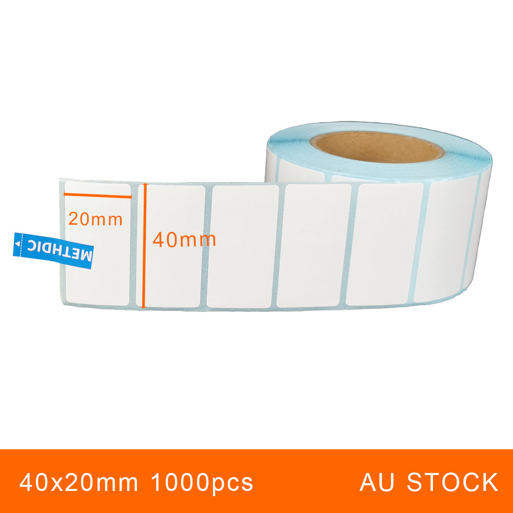 20 Rolls 40x20mm 1000pcs High Quality Direct Thermal Labels