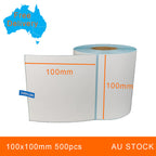 1 Roll 100x100 mm 500pcs High-Quality Direct Thermal Labels