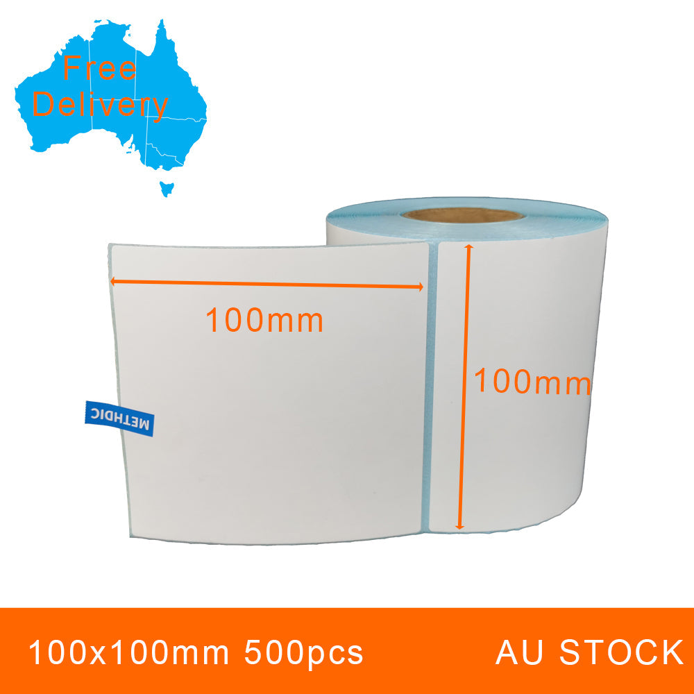 1 Roll 100x100 mm 500pcs High-Quality Direct Thermal Labels