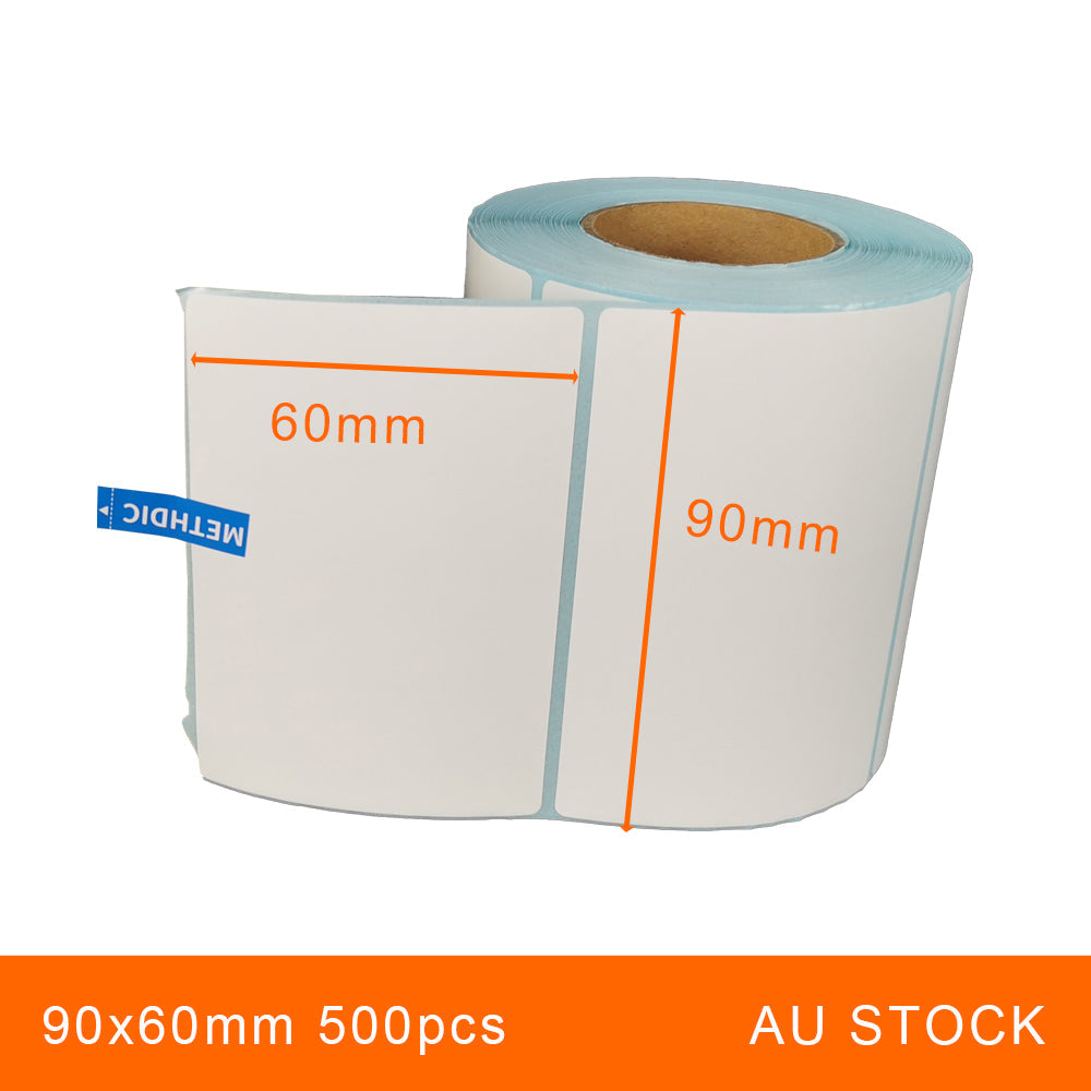 2 Rolls 90x60mm 500pcs High Quality Direct Thermal Labels