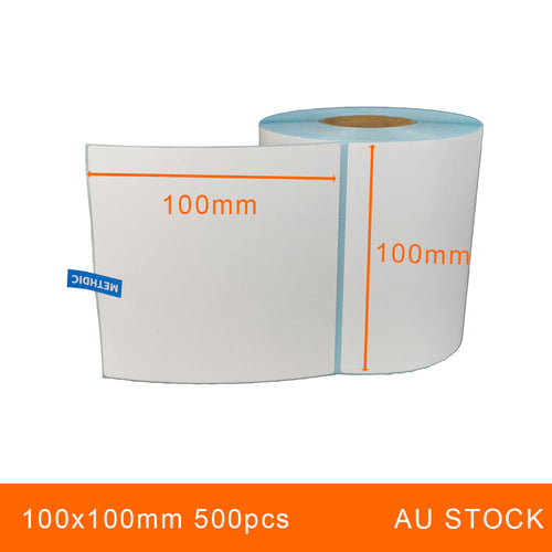 1 Roll 100x100 mm 500pcs High-Quality Direct Thermal Labels