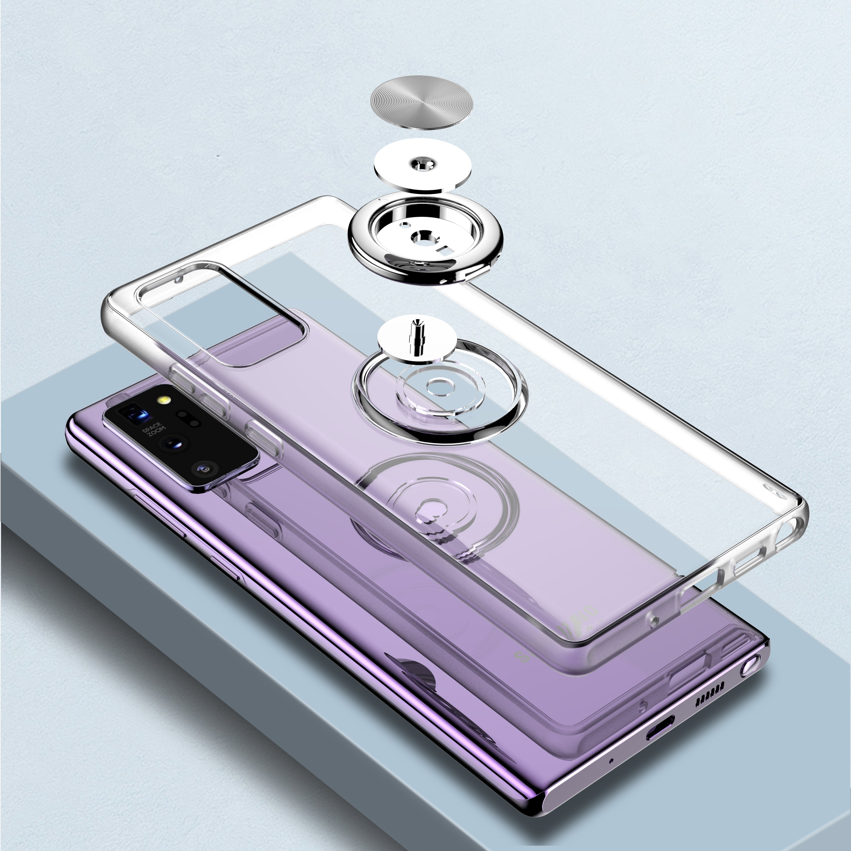 Finger Ring Rotatable Mobile Case for Samsung Note20