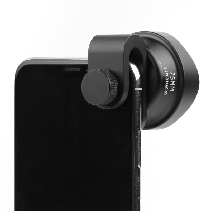 75mm Telephoto Macro Lens Super Macro Phone External Lens Multi Coated 40-75mm Focus Distance for Insect Floral Jewelry