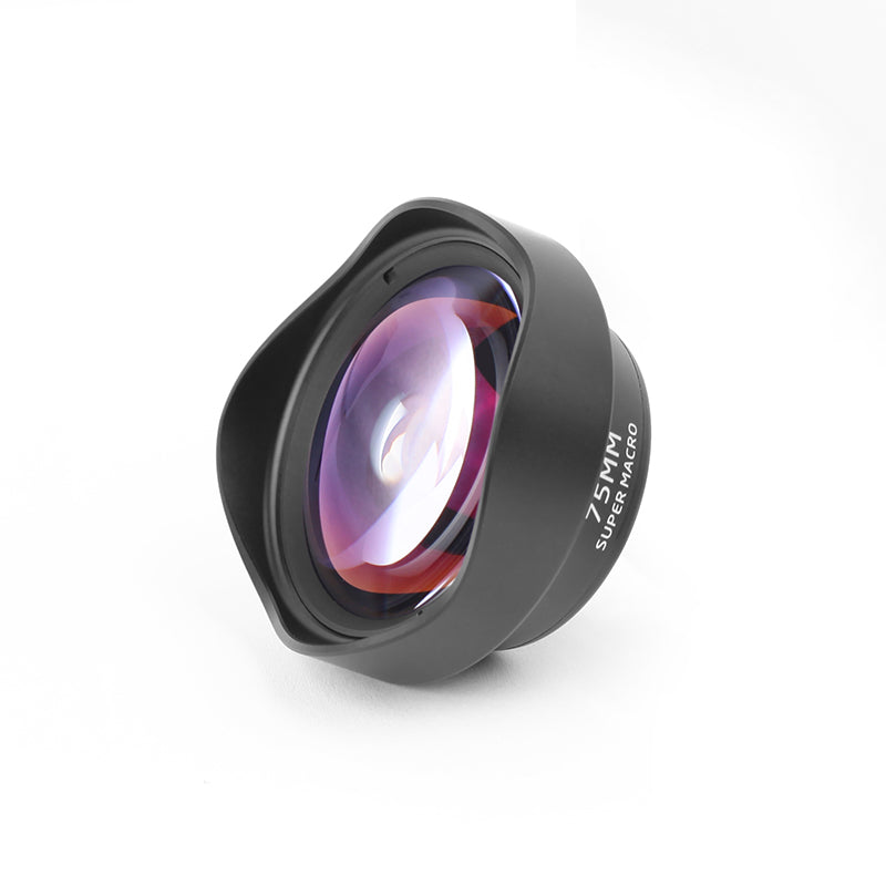 75mm Telephoto Macro Lens Super Macro Phone External Lens Multi Coated 40-75mm Focus Distance for Insect Floral Jewelry