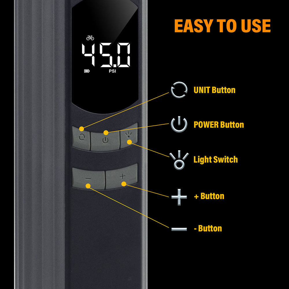 Wireless Electric Multi-function Portable Car Air Pump  Bicycle Tire Inflator