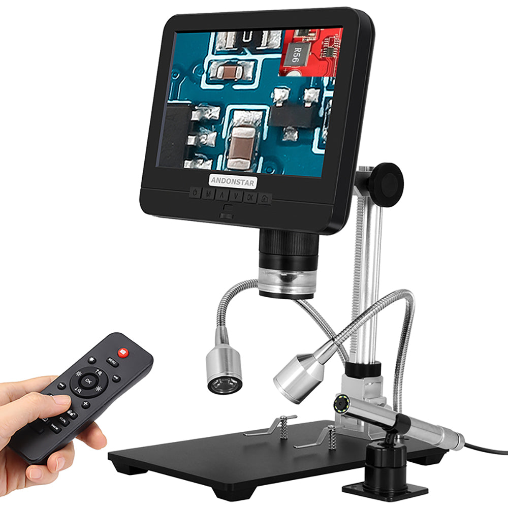Double lens 7'' microscope and endoscope electronics digital microscope PCB Phone RepairSMD/SMT Soldering Tool