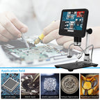 Double lens 7'' microscope and endoscope electronics digital microscope PCB Phone RepairSMD/SMT Soldering Tool