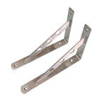 1 PAIR Stainless Steel Detachable L Triangle Shelf Bracket Wall Mount