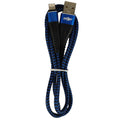 USB Durable nylon Mermaid  Blue Black Charger Cable For iphone ipad