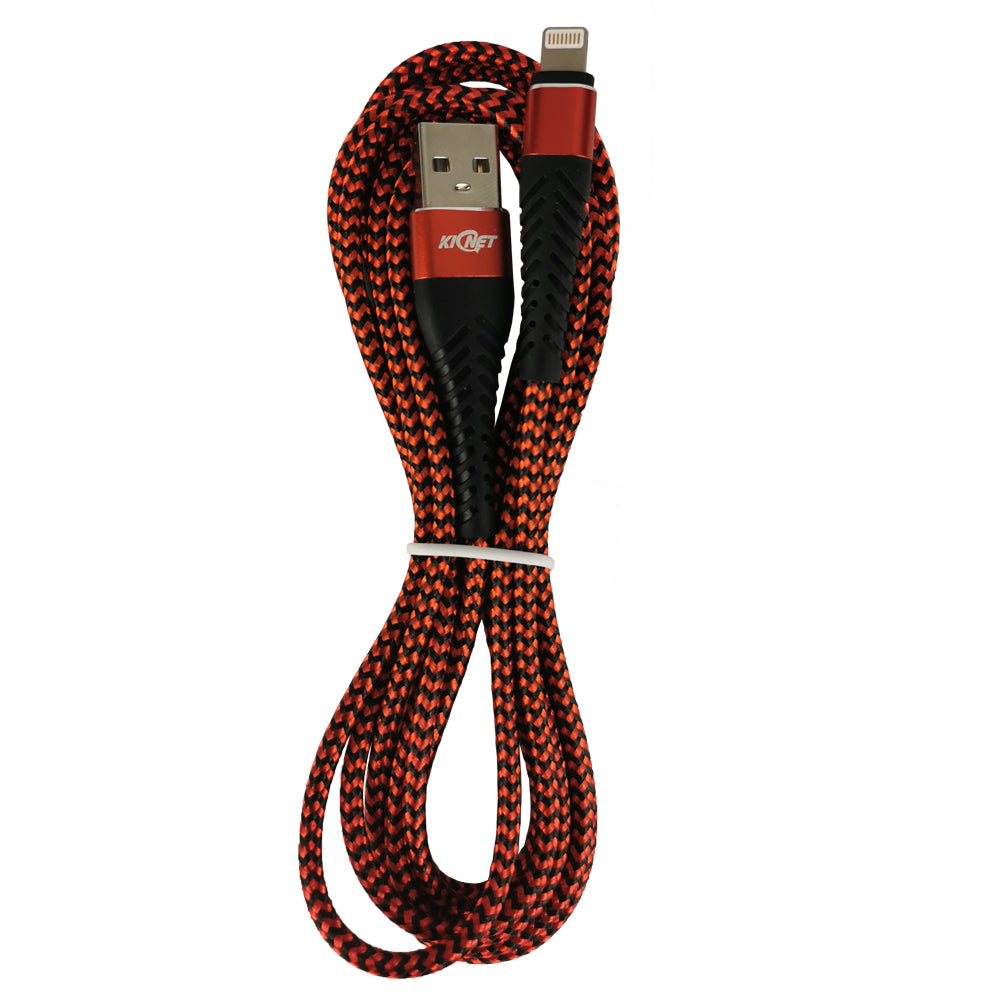 USB Durable nylon Mermaid Black Red Charger Cable For iphone ipad