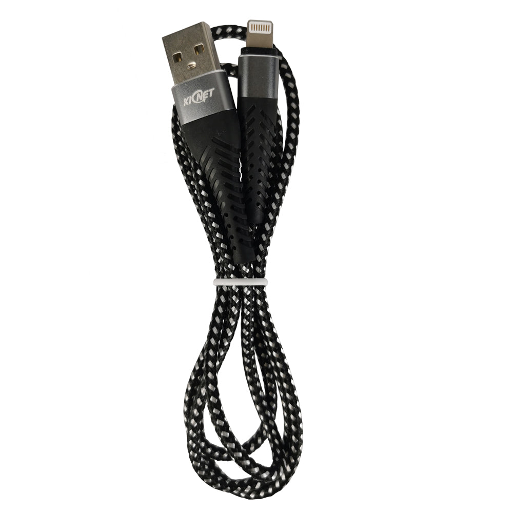 USB Durable nylon Mermaid Black White Charger Cable For iphone ipad