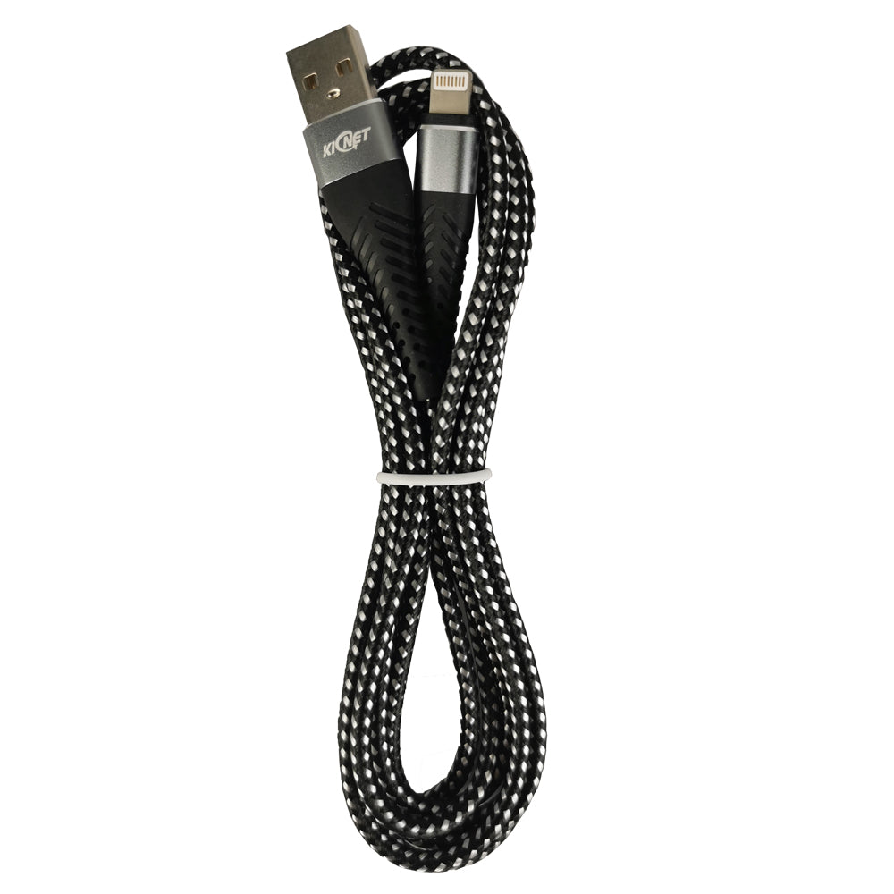 USB Durable nylon Mermaid Black White Charger Cable For iphone ipad