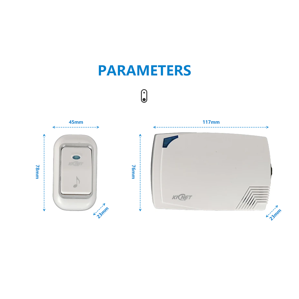 B0202 Waterproof Doorbell 1-2 Receivers Long Range Wireless Doorbell