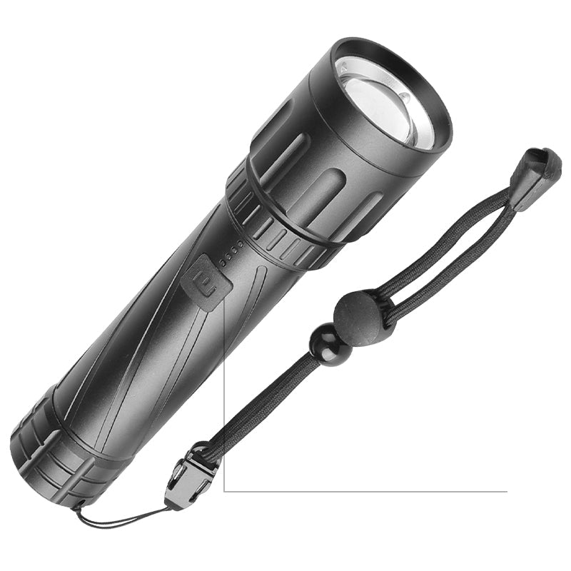 Multifunctional Flashlight Telescopic Type-C Reversible Charging Zoom LED Torch