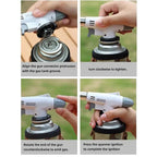 Outdoor Flame Gun Portable BBQ Gas Burner Adjustable Flame for Camping BBQ