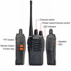2 PCS BF-888S  5W UHF Radio