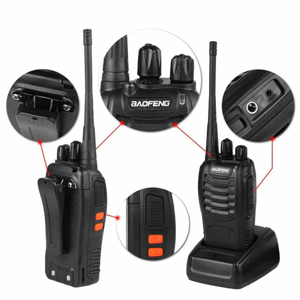 2 PCS BF-888S  5W UHF Radio
