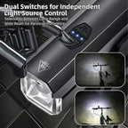 LED Bike Headlight Rechargeable Waterproof 1000LM 5000mAh 6 Modes
