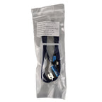USB Double Elbow Cotton Linen Blue Charging Cable For iphone ipad