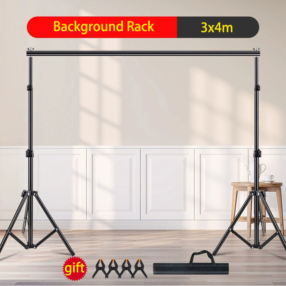 3 x4m Extra rough Photo Backdrop Stand Kit Telescopic Rod Bracket