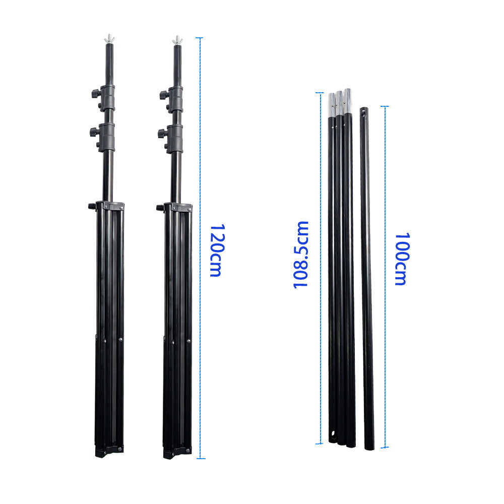 3 x4m Extra rough Photo Backdrop Stand Kit Telescopic Rod Bracket