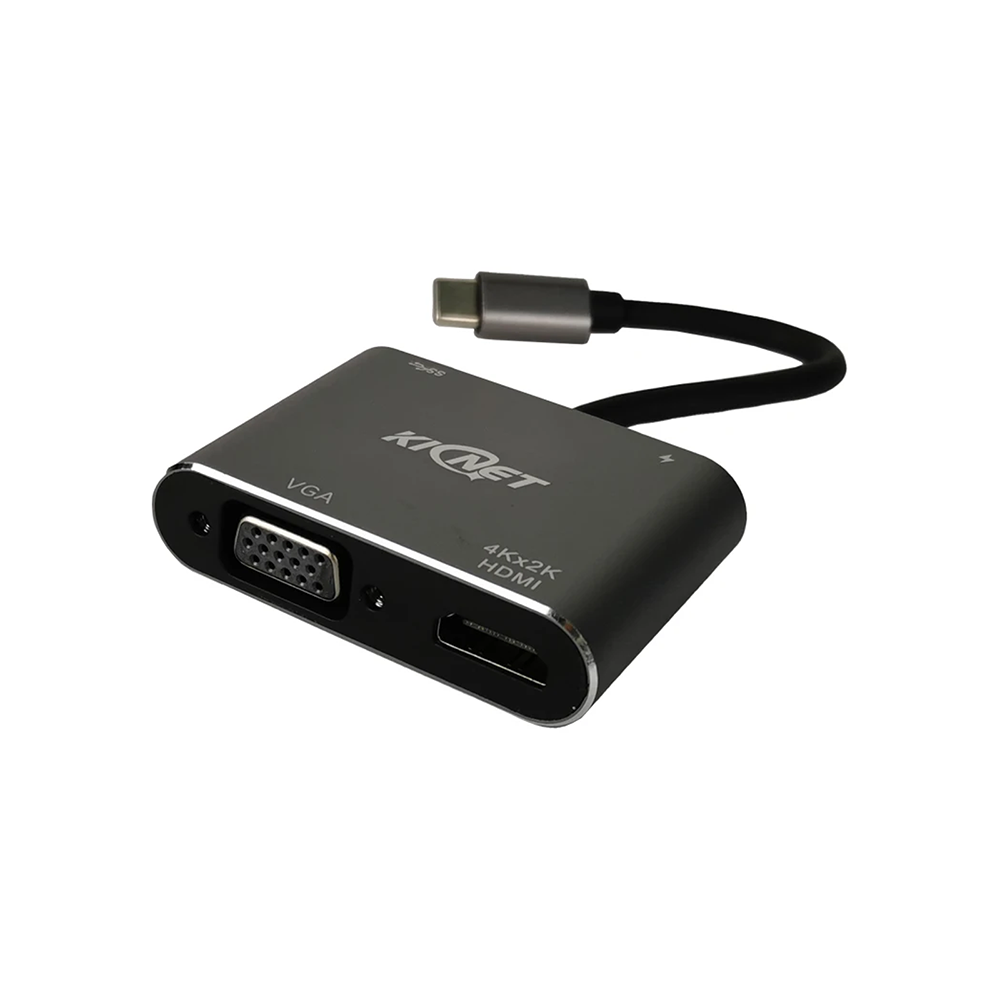 4 IN 1 USB Type C to 4k HD HDMI VGA USB 3.0 PD Hub Adapter