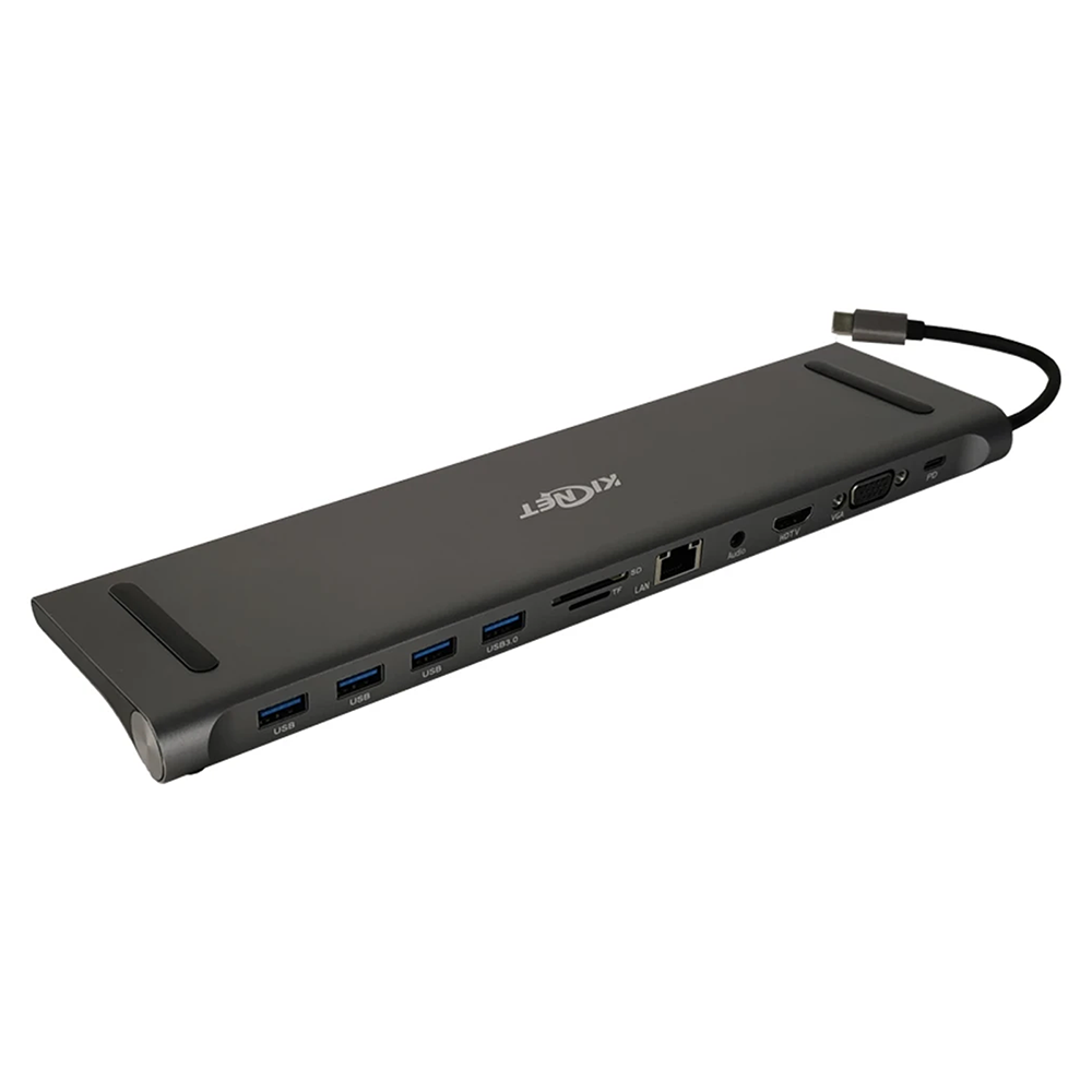 11 IN 1 USB Type C to USB3.0/2.0 SD/TF LAN Audio HDMI VGA PD Hub Adapter