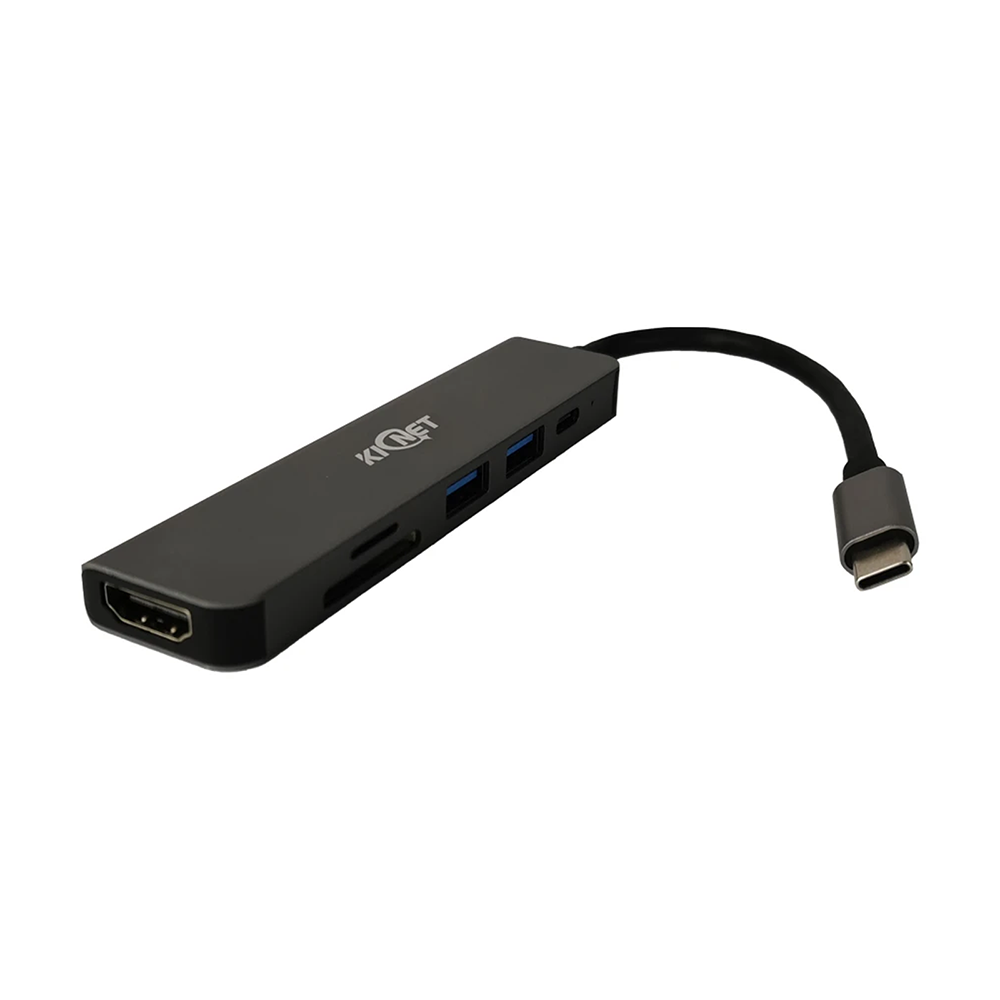 6 IN 1 USB Type C to 4K HDTV USB3.0 USB SD TF Carder Read PD Hub Adapter
