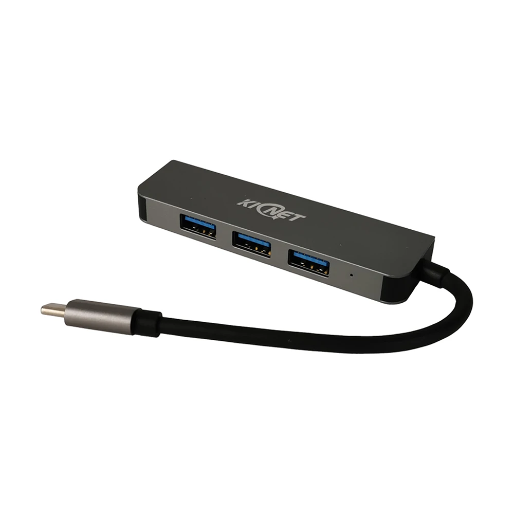 4 IN 1 USB Type C Hub Ultra Slim Aluminium 4 Port USB3.0/2.0 Hub Gray