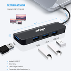 4 IN 1 USB Type C Hub Ultra Slim Aluminium 4 Port USB3.0/2.0 Hub Gray