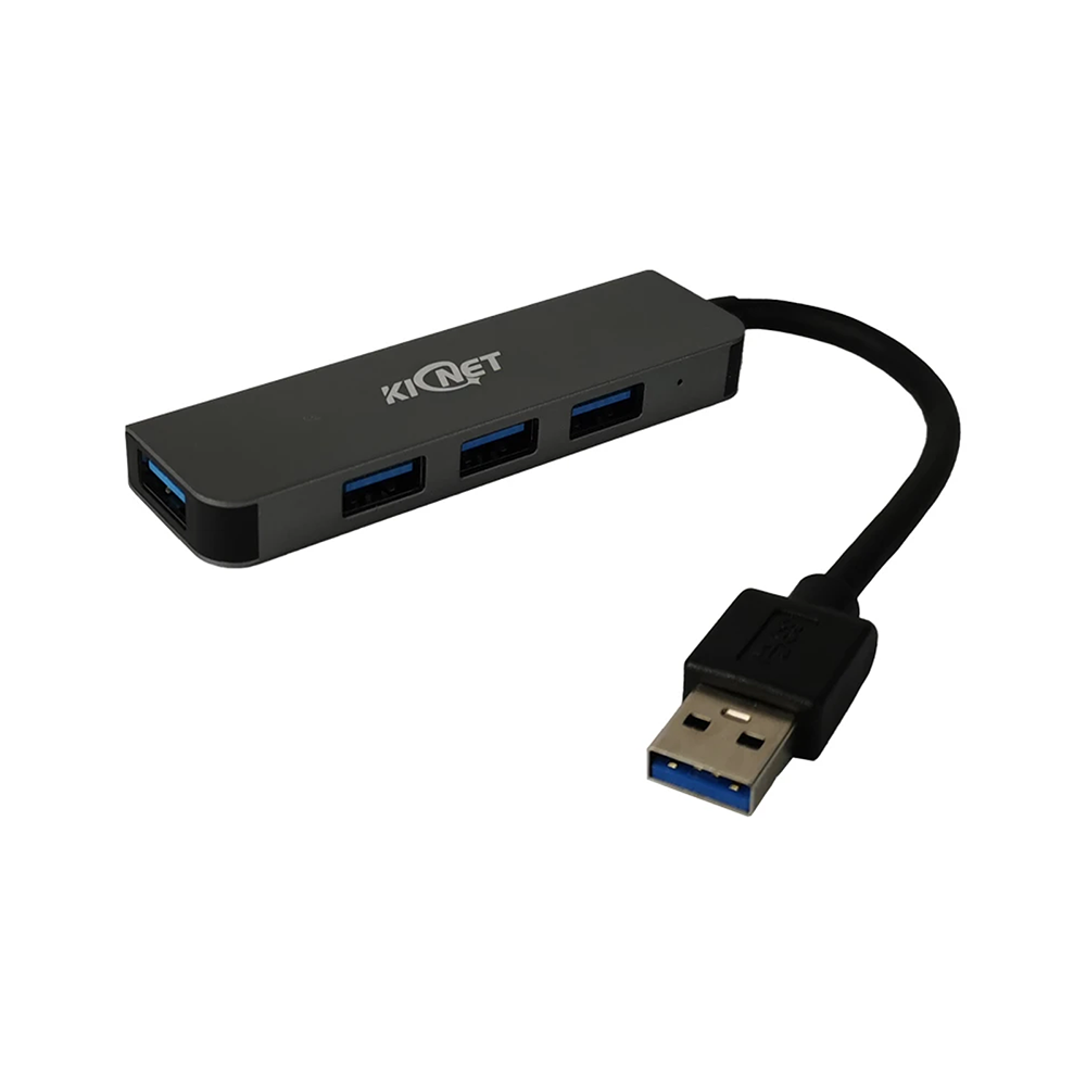 4 IN 1 USB Type A Hub Ultra Slim Aluminium 4 Port USB3.0/2.0 Hub Gray