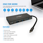 11 IN 1 USB Type C to USB3.0/2.0 SD/TF LAN Audio HDMI VGA PD Hub Adapter