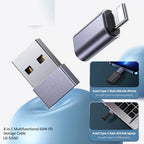PD 60W Fast Charging 4 in 1 Multifunctional OTG Storage Cable Charge Data Cable