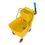 32L Commercial Mop Bucket Floor Cleaning Trolley Rolling Janitorial Mop Bucket