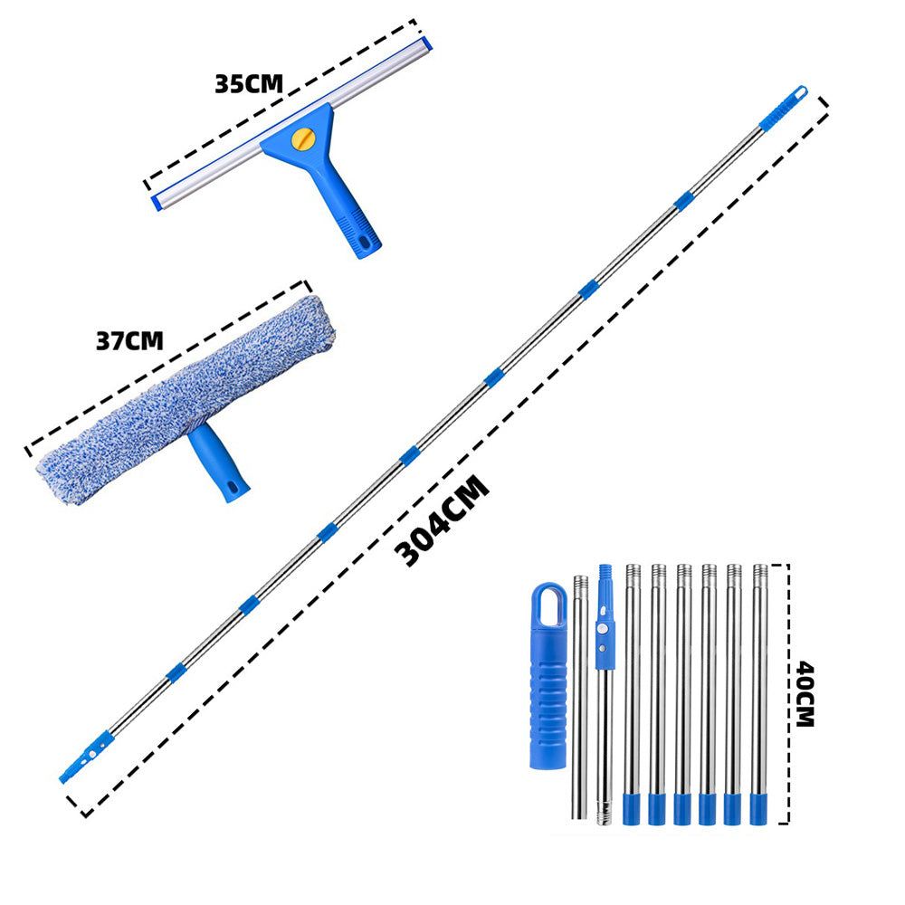 3.1m Window Squeegee Cleaner Tool Kit for High Windows Shower Glass Car