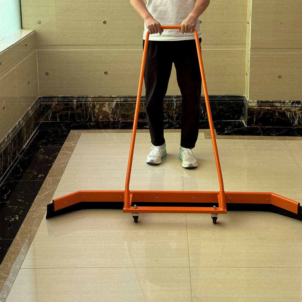 Tennis Court Squeegee with Wheels Heavy Duty Water Remover Floor Sweeper
