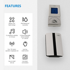 D33 Waterproof Plug-in Receiver Long Range Wireless Doorbell