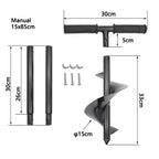 Large Hand Auger Drill  5.9"x33" Fence Post Drill Soil Digger