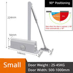 Automatic Door Closer 90 Degrees Positioning Stop Mute Soft Closing Device