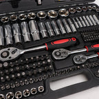 216 Piece Socket Set Household Car 1/2" & 1/4"& 3/8" Tool Kit