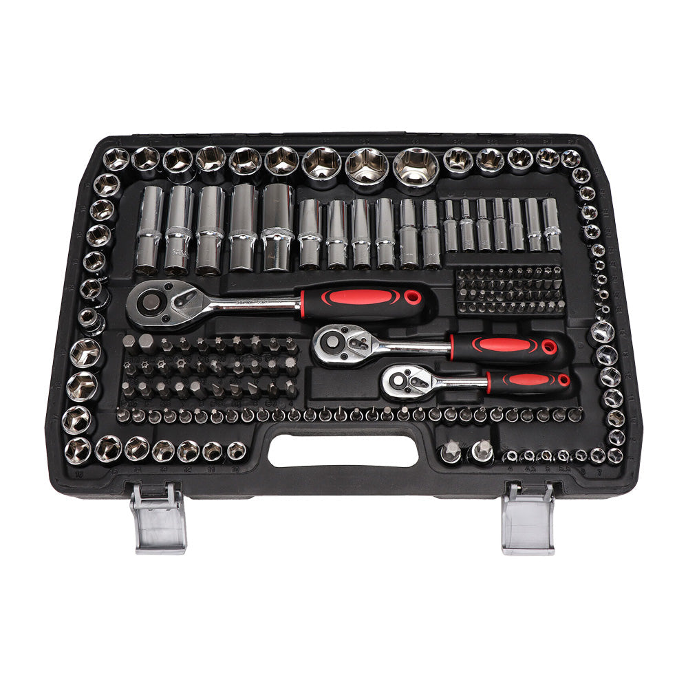 216 Piece Socket Set Household Car 1/2" & 1/4"& 3/8" Tool Kit