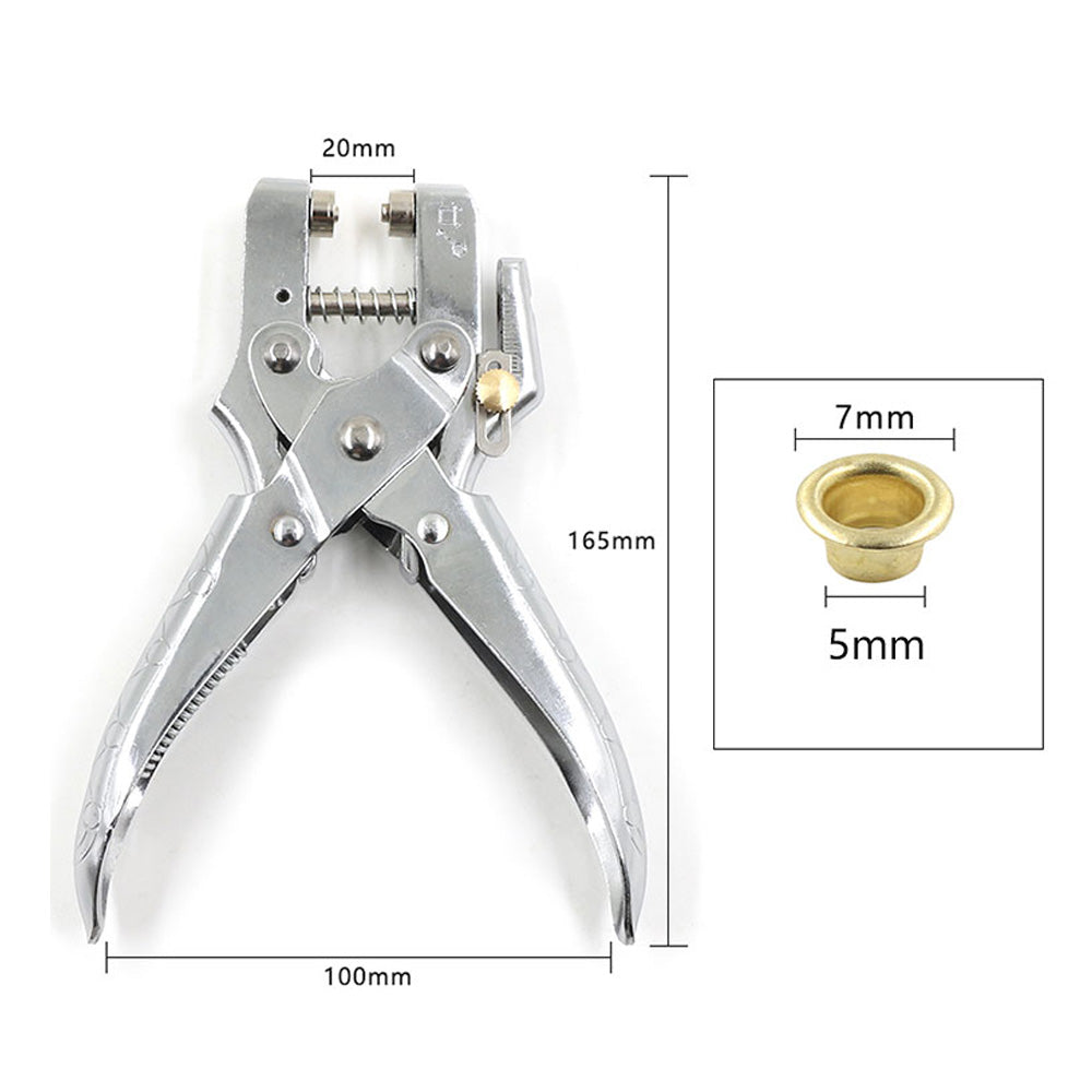 5mm Eyelet Installation Tool Lever Pliers Metal Hole Rivet Button 100 Eyelet
