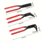 3pcs Sheet Metal Bending Plier Set Straight 0° 45° and 90° 60mm Jaw 270mm length