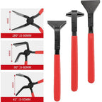 3pcs Sheet Metal Bending Plier Set Straight 0° 45° and 90° 60mm Jaw 270mm length